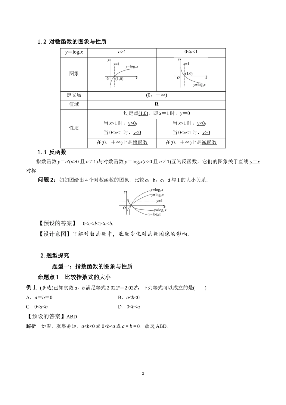 课时3198_4.6 指数函数与对数函数复习课-4.6 指数函数与对数函数复习课 教学设计【公众号dc008免费分享】.docx_第2页