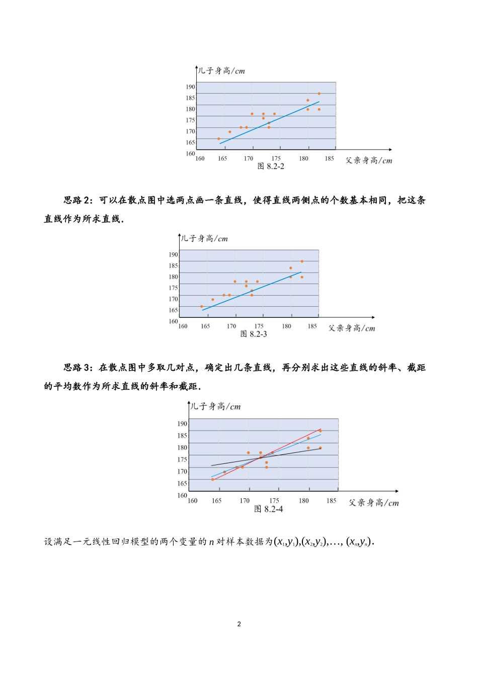 课时21872_8.2.2一元线性回归模型参数的最小二乘估计-一元线性回归模型参数的最小二乘估计【公众号悦过学习分享】(1).docx_第2页