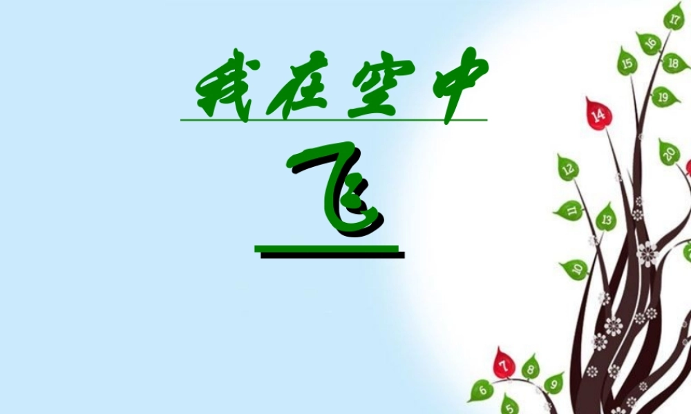 人教版小学美术一年级上册《第9课我在空中飞》PPT课件 (4)【加微信公众号 jiaoxuewuyou 九折优惠 qq 1119139686】.ppt