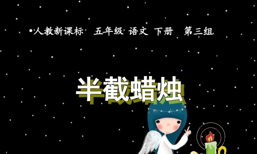 人教新课标五年级语文下册《半截蜡烛 2》PPT课件.ppt