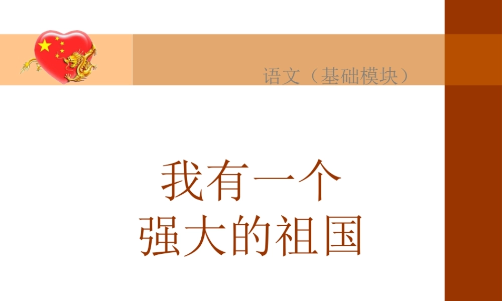 语文五年级下人教新课标选读9《我有一个强大的祖国》课件2.ppt