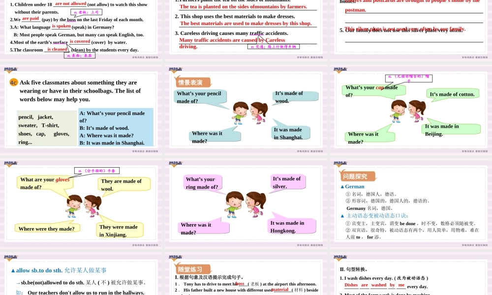 第3课时　Section A (Grammar Focus－4c).ppt