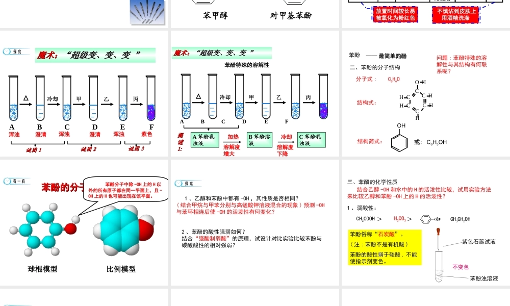 【推荐】人教版高中化学选修五 3.1醇 酚第4课时（课件1） .ppt