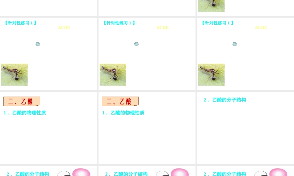 【推荐】人教版高中化学选修五 3.3羧酸 酯第1课时（课件2） .ppt