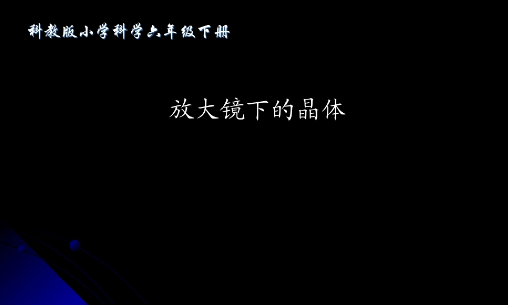 1.3放大镜下的晶体 何莹莹.ppt
