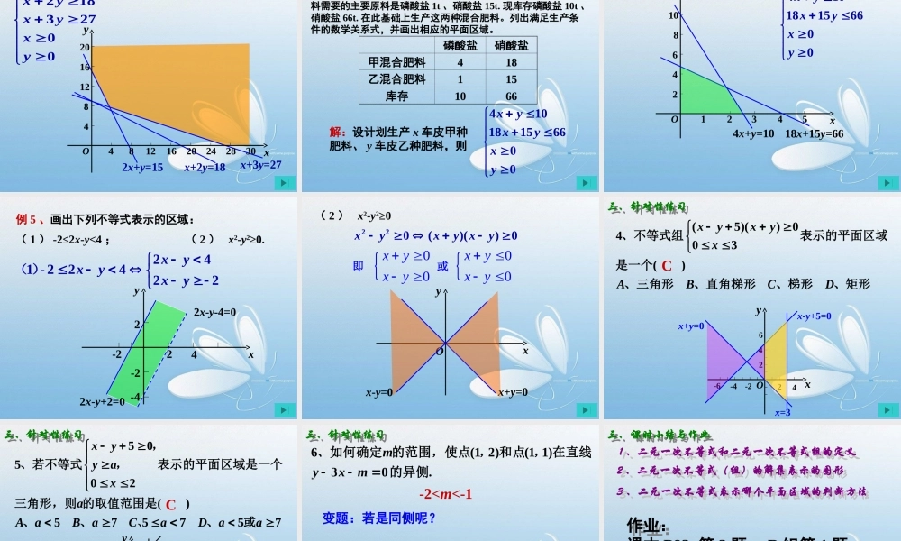 3.3.1二元一次不等式(组)与平面区域(1).ppt