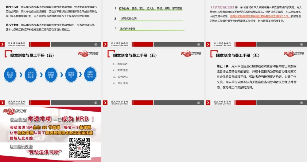 4.20规章制度与员工手册 （五） 违规解除合法程序.ppt