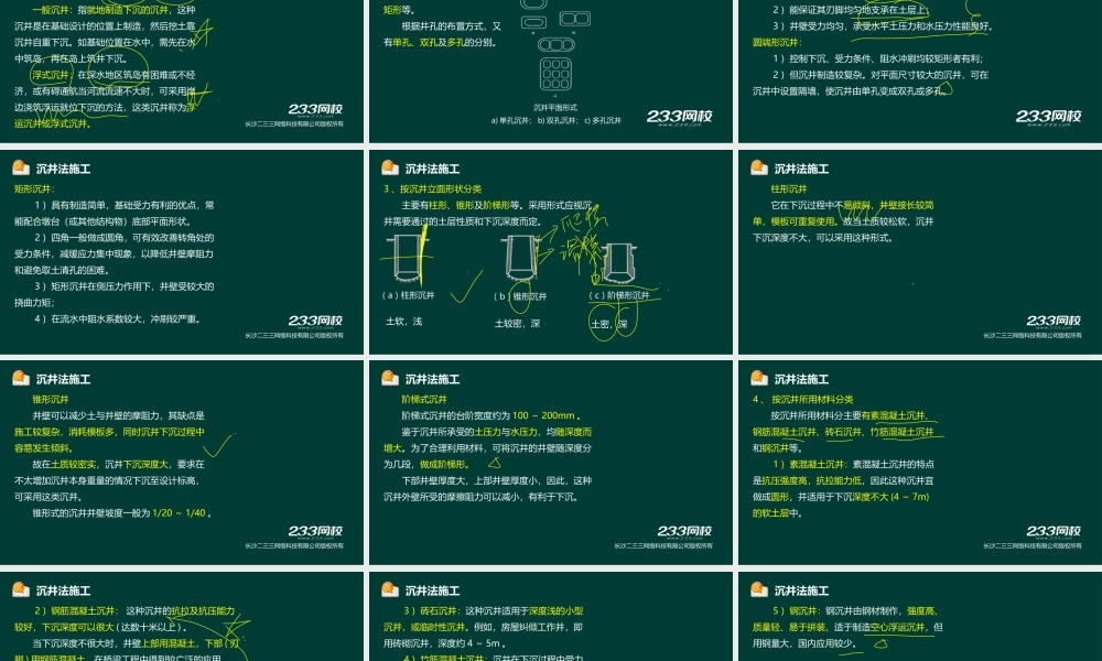 19 凌平平-一建-市政-实操-专题16 沉井施工（液晶屏2017.7.24） - 副本.ppt