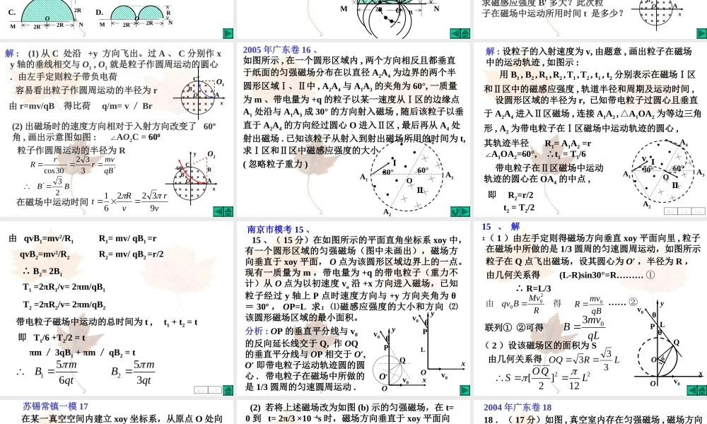 035.带电粒子在磁场中的圆周运动(上).ppt