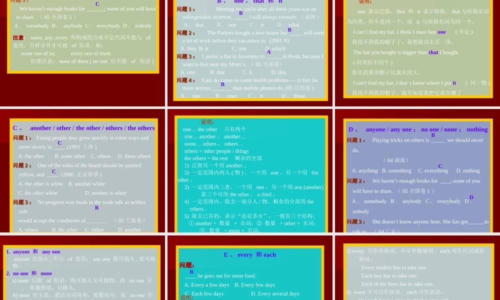 2014高考英语语法专题复习 课件28《代词》.ppt