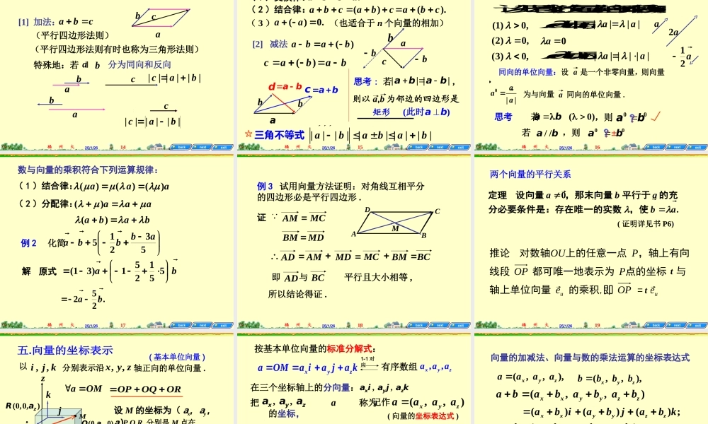 ch5-1,2向量及其线性运算＆点的坐标与向量的坐标.PPT
