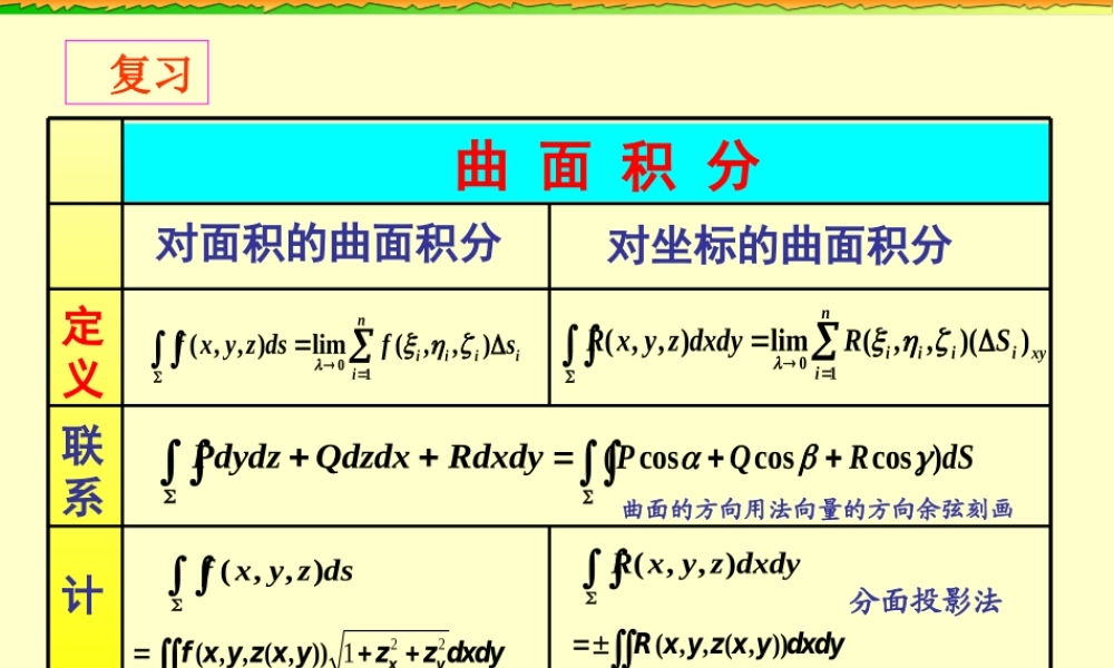 ch8-6 Gauss公式与散度.PPT