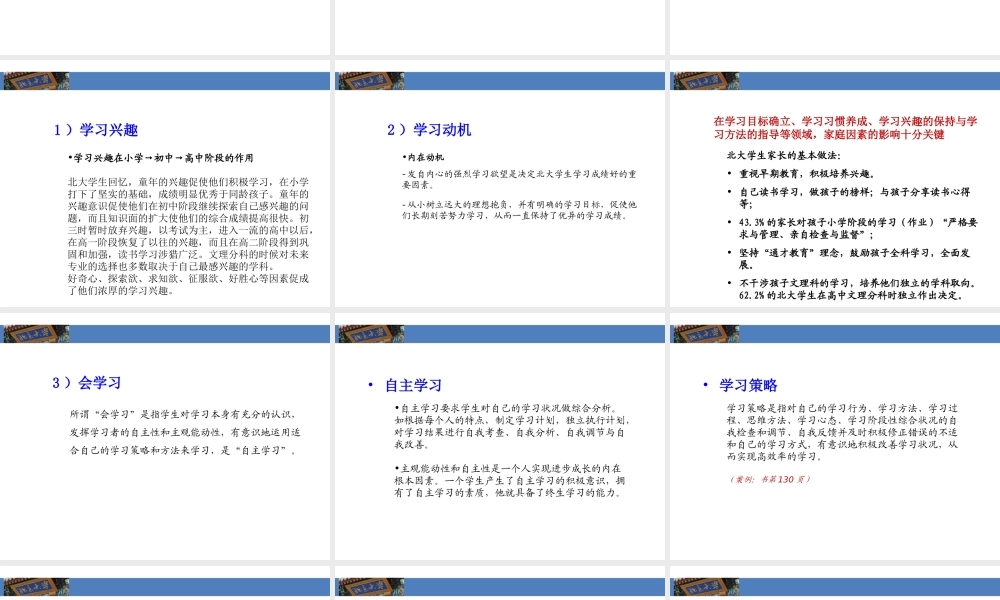 成功家庭教育课程模块18-帮助孩子学习.ppt