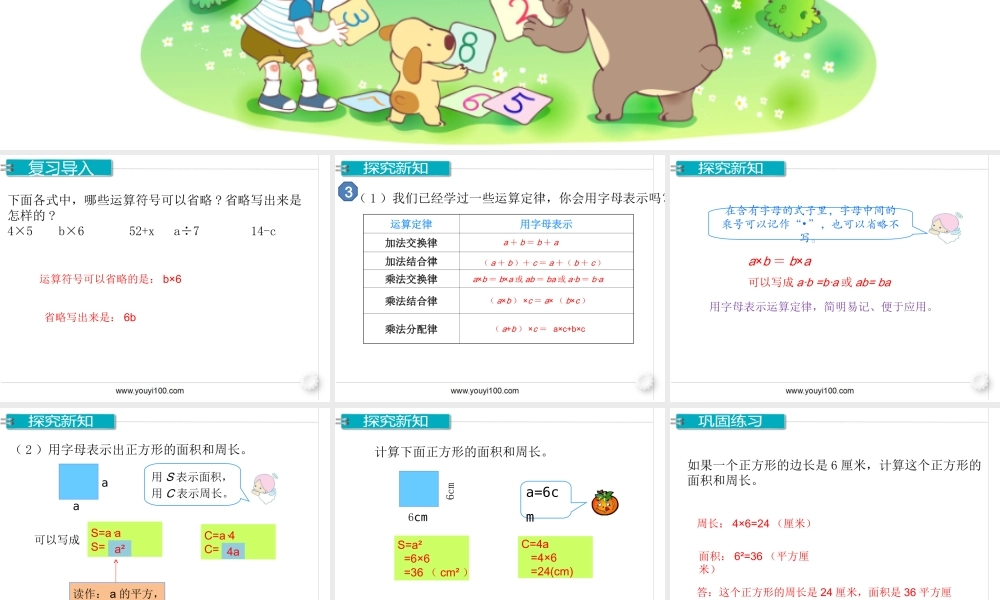 第2课时 用字母表示数（2）.ppt