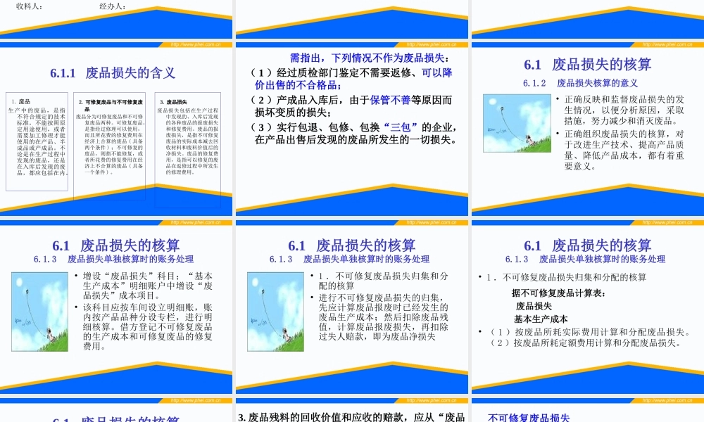 第06章 生产损失的核算.ppt