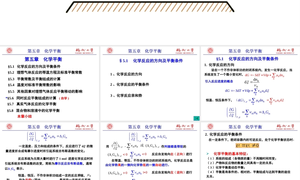 第5章_ 化学平衡_齐嘉媛.ppt