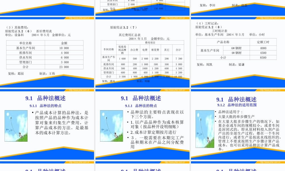 第09章 产品成本计算的品种法.ppt