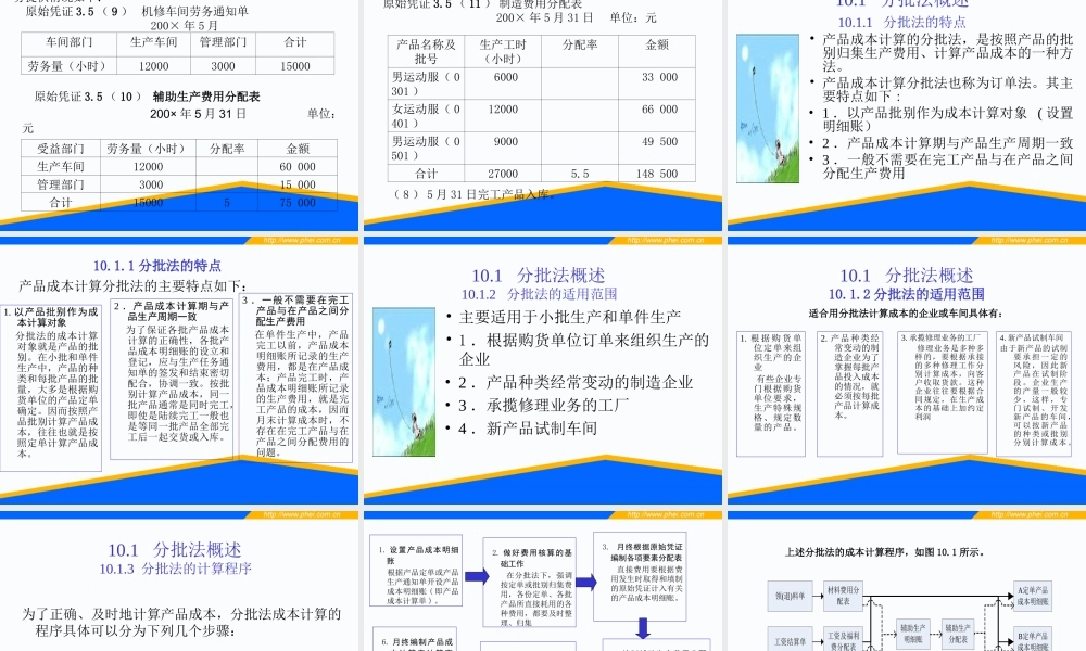 第10章 产品成本计算的分批法.ppt