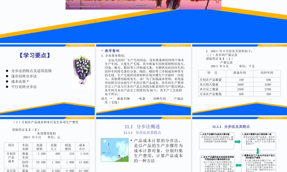 第11章 产品成本计算的分步法.ppt