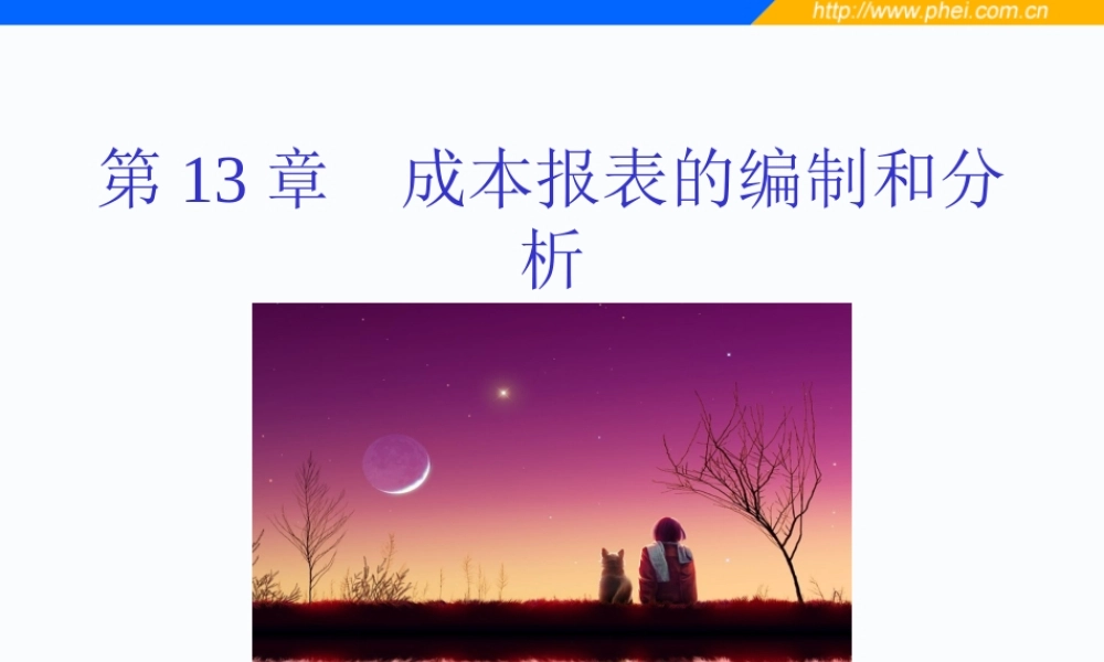 第13章 成本报表的编制和分析.ppt