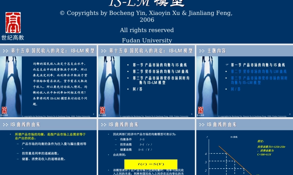 第15章--国民收入的决定：IS-LM模型.ppt