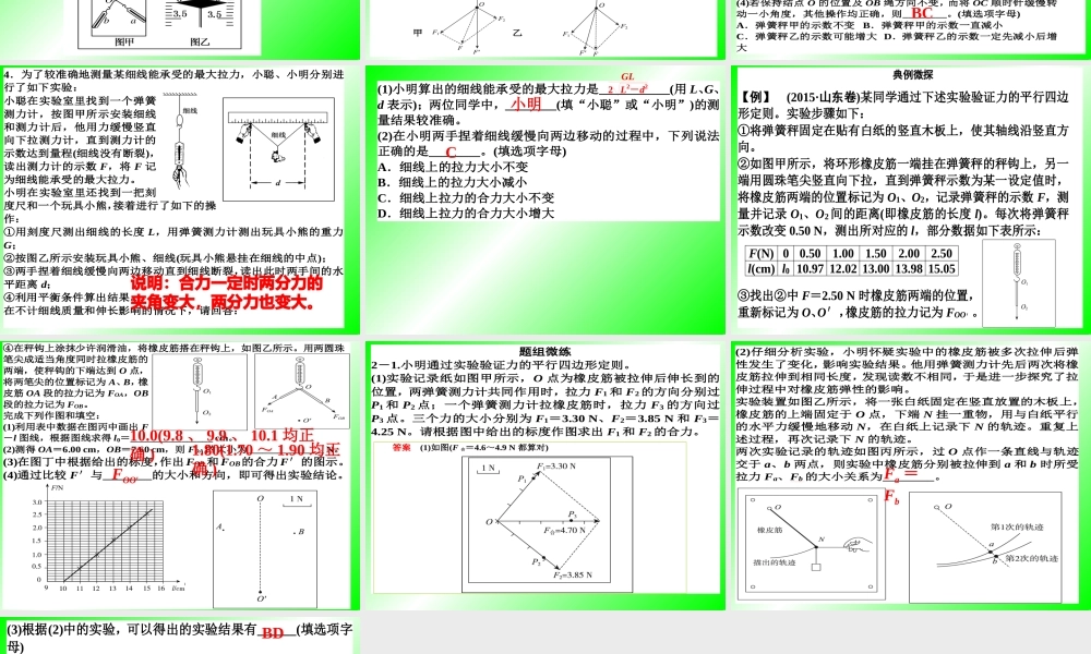 第五讲验证力的平行四边形定则.ppt