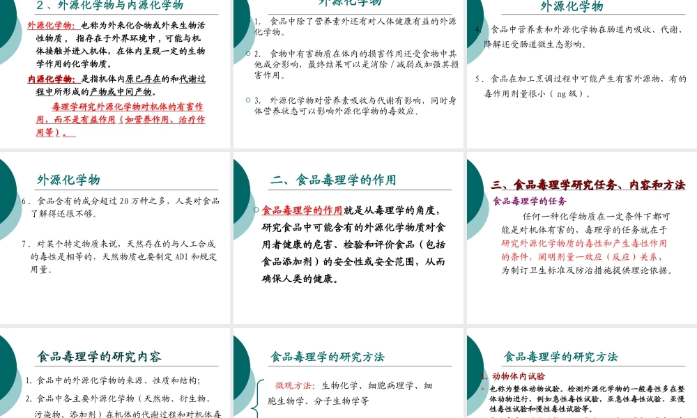 第一章 食品毒理学绪论.ppt