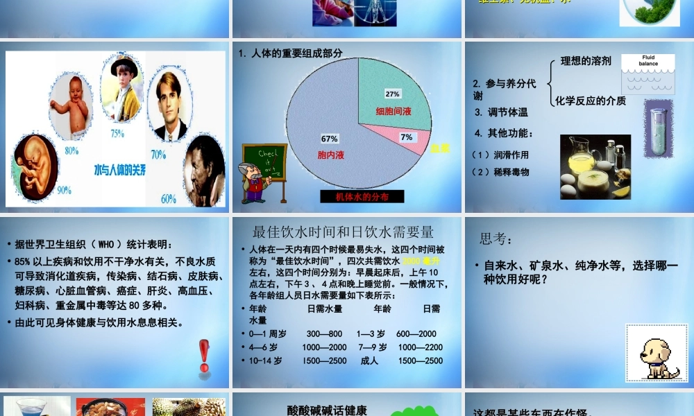 高中化学 2.1《合理选择饮食》课件 新人教版选修1.ppt