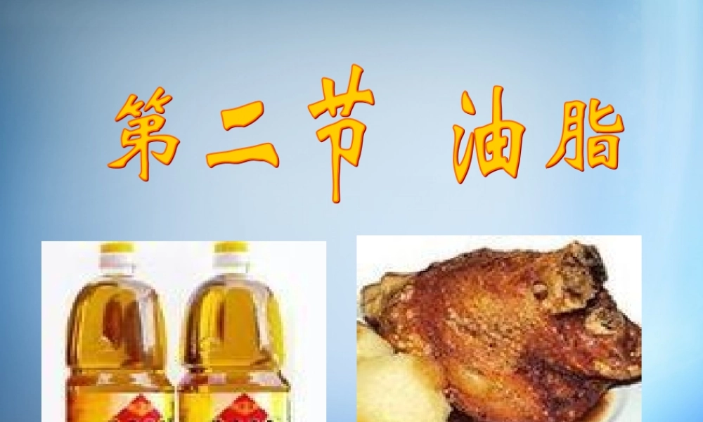 高中化学 1.2《重要的体内能源—油脂》课件 新人教版选修1.ppt