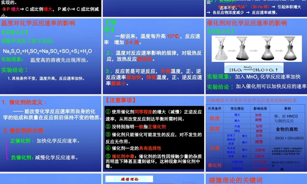 高中化学 2.2《影响化学反应速率的因素》课件2 新人教版选修4.ppt