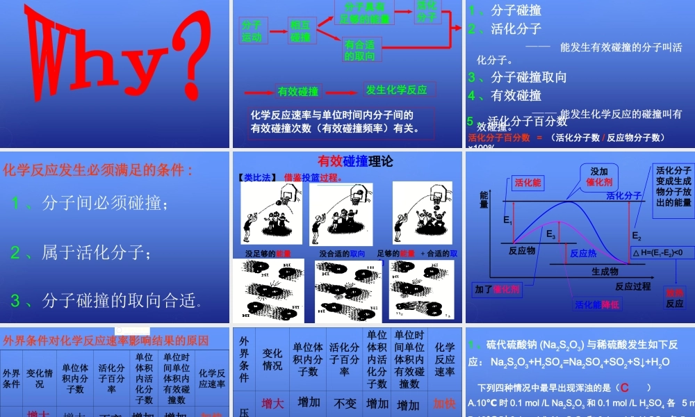 高中化学 2.2《影响化学反应速率的因素》课件2 新人教版选修4.ppt