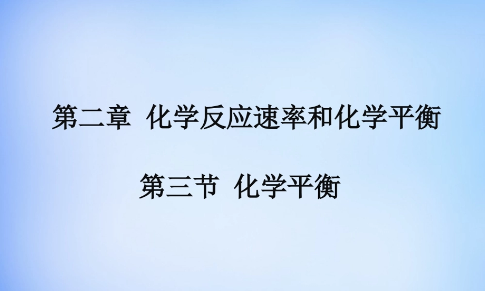 高中化学 2.3《化学平衡》课件1 新人教版选修4.ppt