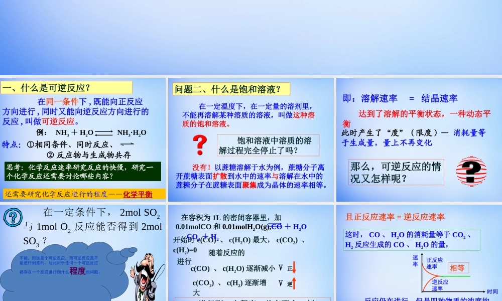 高中化学 2.3《化学平衡》课件1 新人教版选修4.ppt