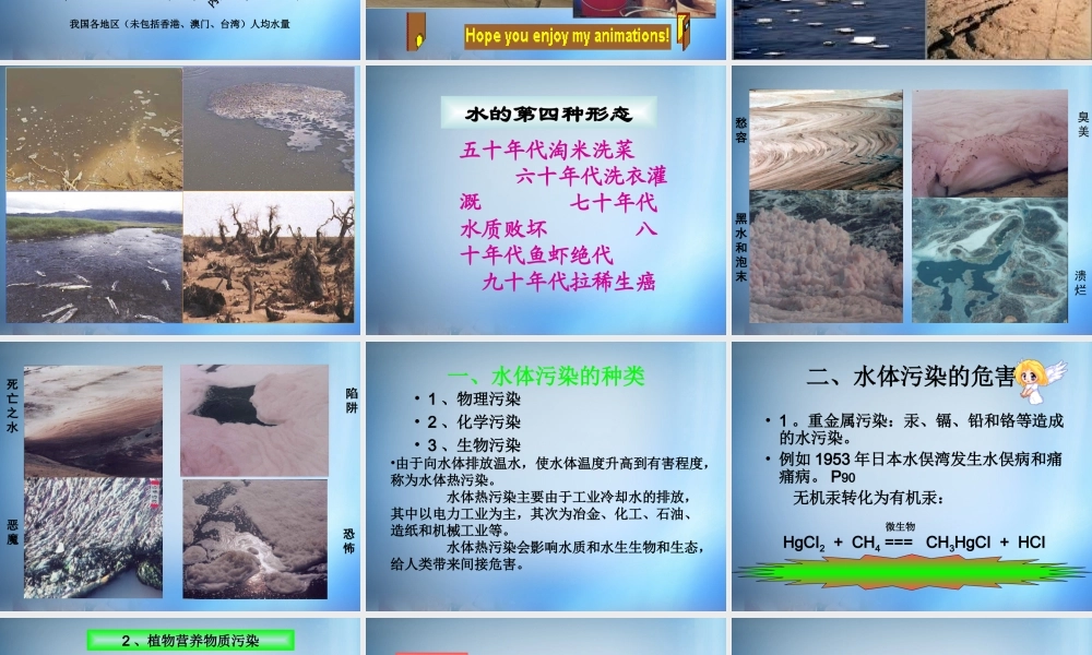 高中化学 4.2《爱护水资源》课件 新人教版选修1.ppt