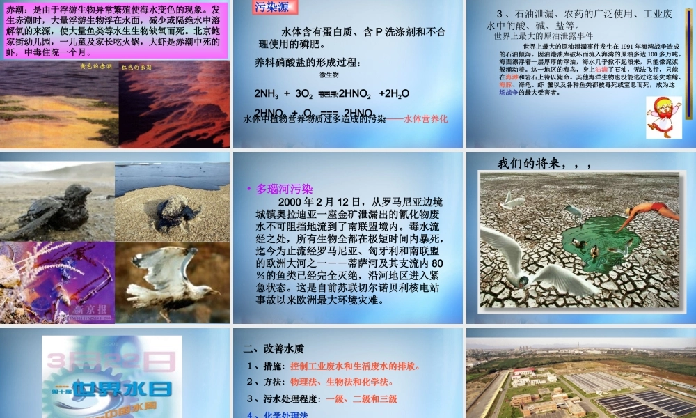 高中化学 4.2《爱护水资源》课件 新人教版选修1.ppt