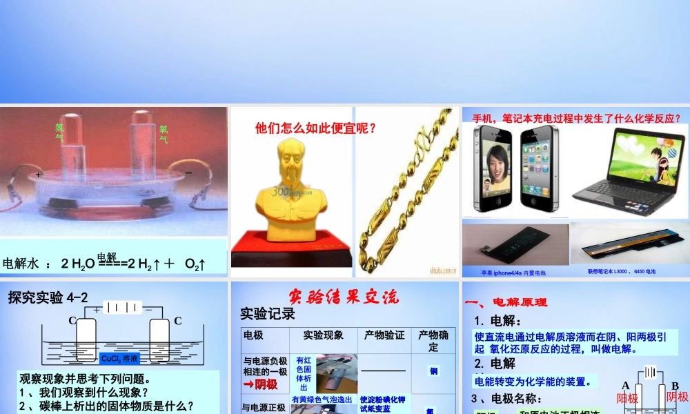 高中化学 4.3《电解池》课件2 新人教版选修4.ppt