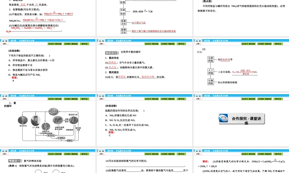 高中化学（人教版）必修1课件：第四章 非金属及其化合物 4.4.1.ppt