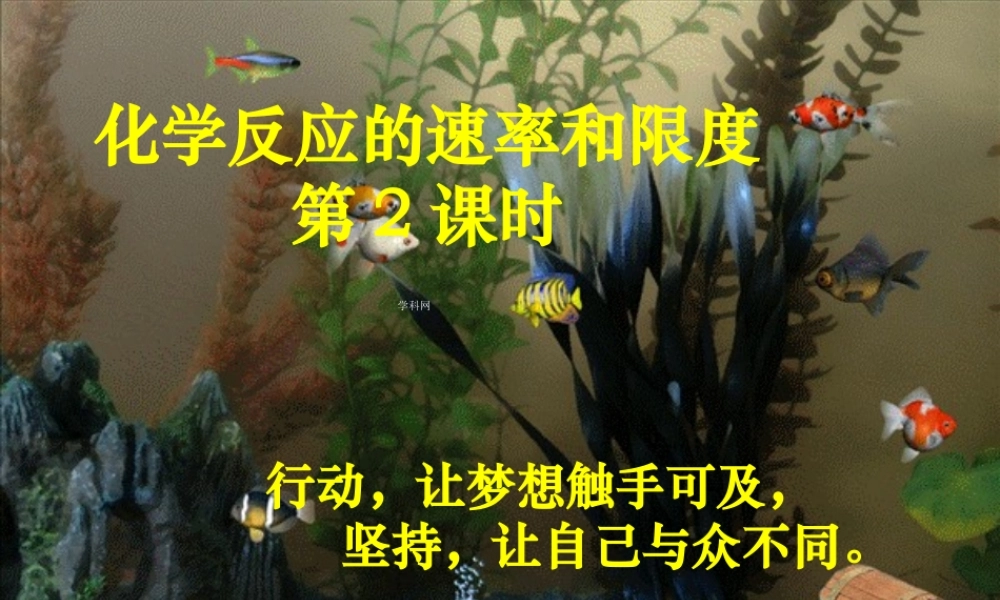 高中化学课件必修二《第三章 第二节 化学反应的限度》.ppt