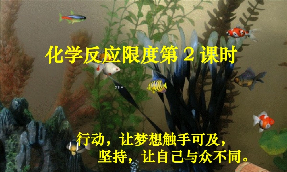 高中化学课件必修二《第二章 第三节 化学反应限度》.ppt