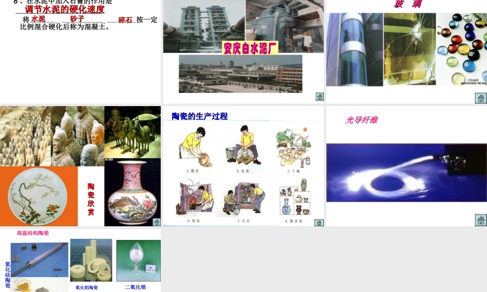 高中人教版化学选修2课件：第三单元 第一节（1） 无机非金属材料20张ppt.ppt