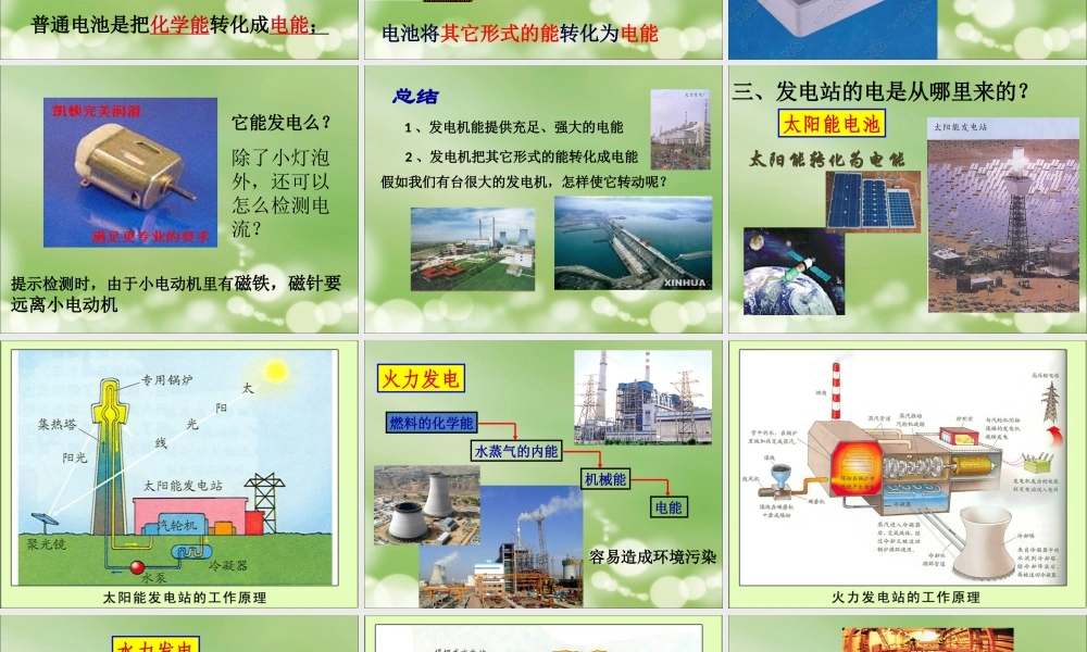 六上三7电能从哪里来何莹莹.ppt