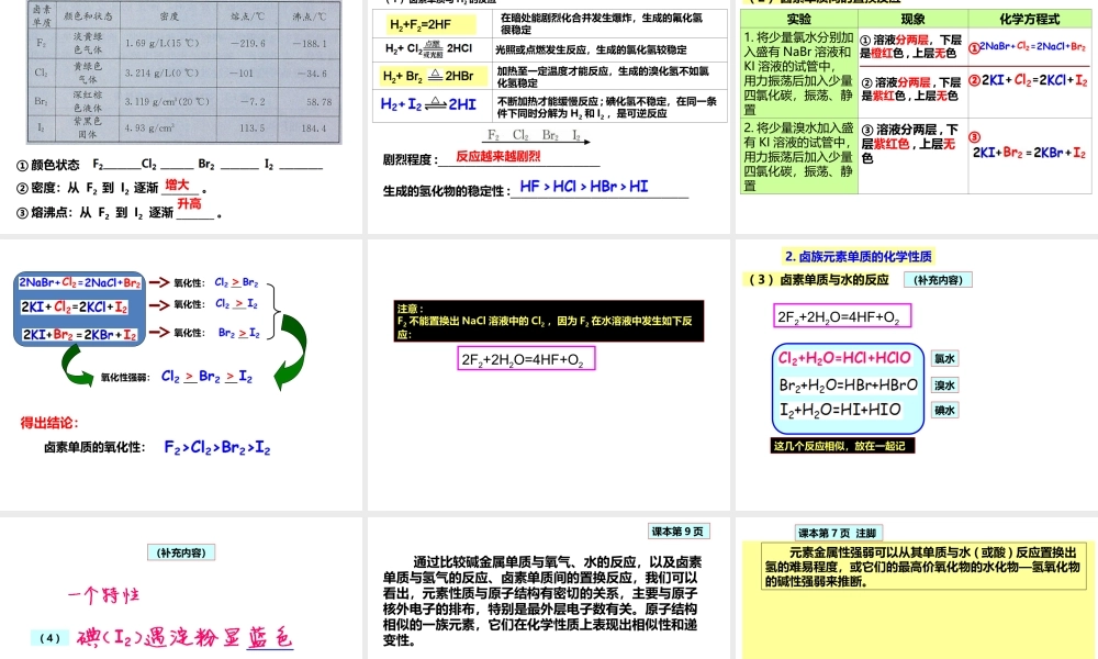 人教版高一化学必修二课件：1.1.2元素周期表第2课时 元素的性质与原子结构.ppt