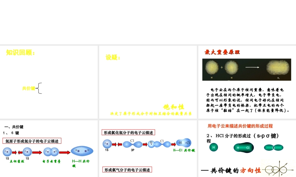 人教版高中化学选修三 2.1 共价键第1课时（课件2）.ppt