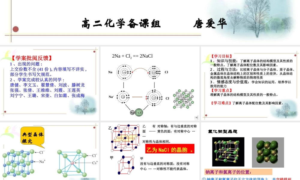 人教版高中化学选修三 3.4 离子晶体（课件2）.ppt