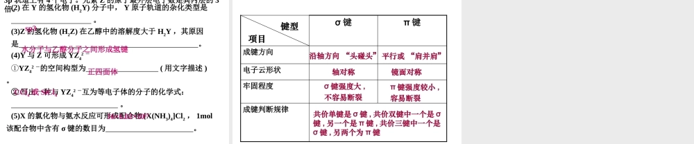 人教版高中化学选修三 第二章 分子结构与性质总复习（课件1）.ppt