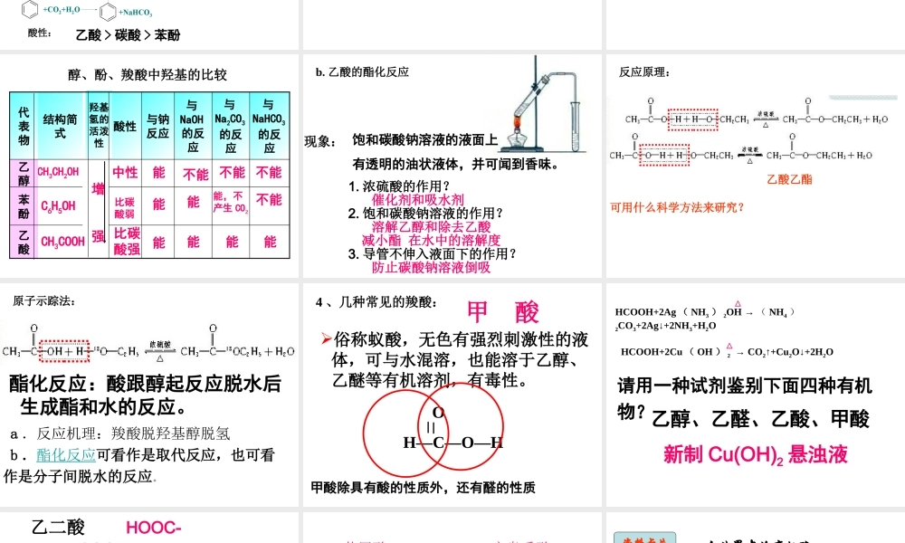 人教版化学选修5课件：3-3《羧酸 酯》（29张ppt） .ppt