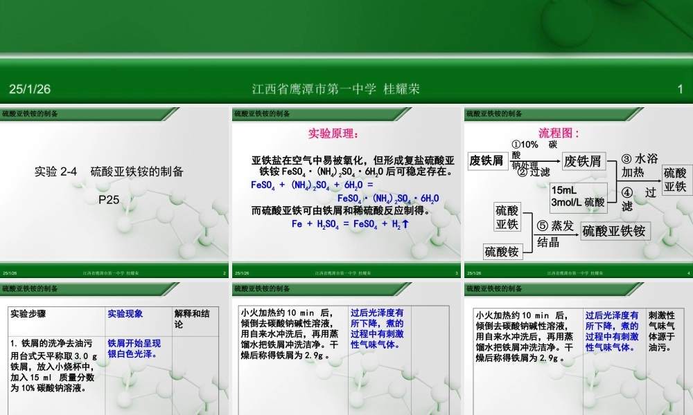 人教版化学选修六《2.2物质的制备（第2课时）》ppt课件.ppt