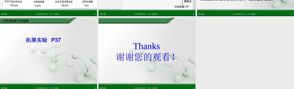 人教版化学选修六《3.1物质的检验（第2课时）》ppt课件.ppt