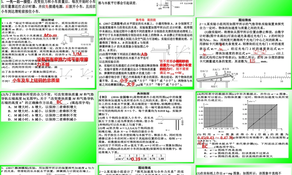 实验四　验证牛顿运动定律.ppt