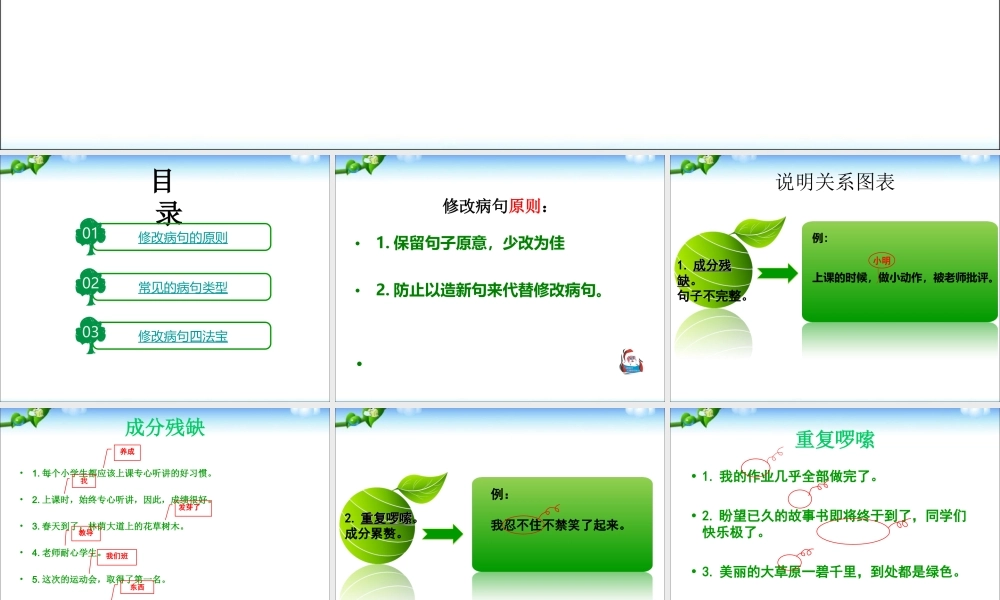 小升初语文知识点专项复习_基础知识_修改病句课件(一).ppt